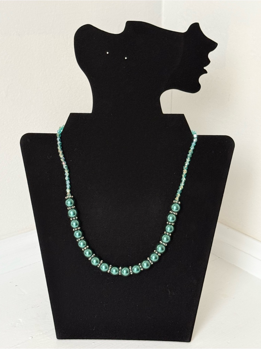 Handcrafted Teal Bead Necklace - Women Jewelry